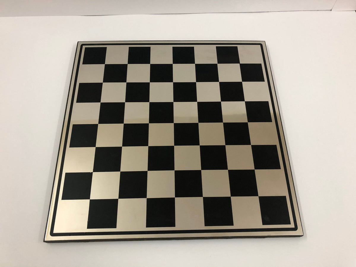 Metal chess Set Unique NEW YORK SKYLINE design Aluminium 14" Chess Board- Black Silver Gold.