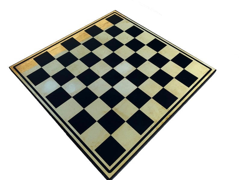 14" Metal Chess Board Set Staunton design 3.25" chess pieces with chess board.