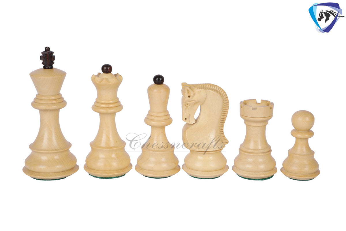 Russian Zagreb Chess Pieces Set in Rosewood & Boxwood King 3.9" Weighted  2 Extra Queens reproduced