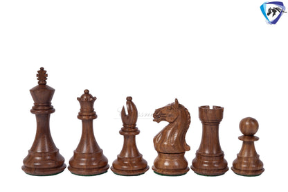 4" Staunton Bud Rosewood/ Padauk Chess pieces Set- Fierce Knight- Weighted 2 Extra queens- wood options - Golden Rosewood & Rosewood
