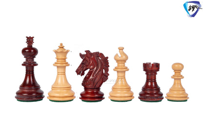 3" Luxury Staunton Bud Rosewood & Boxwood Chess pieces Set- Alexander MINIATURE EDITION + 16" Bud Rosewood Chess Board