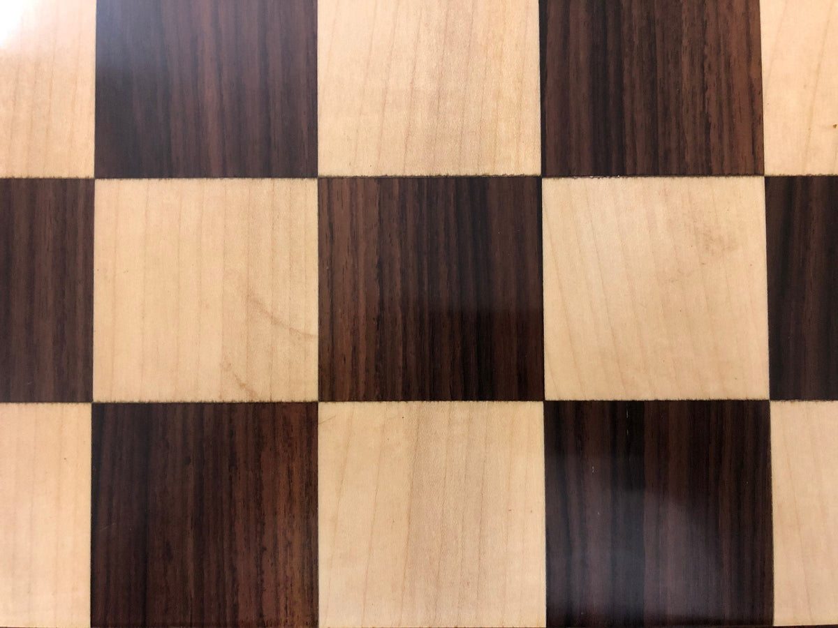 21" Rosewood chess board STEPS BORDER ELEVATED Super fine smooth polish Exclusive unique grain dark rosewood