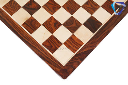 19" Rosewood & Maple wood chess board Square corners and edges Super fine smooth polish FIDE Chess board