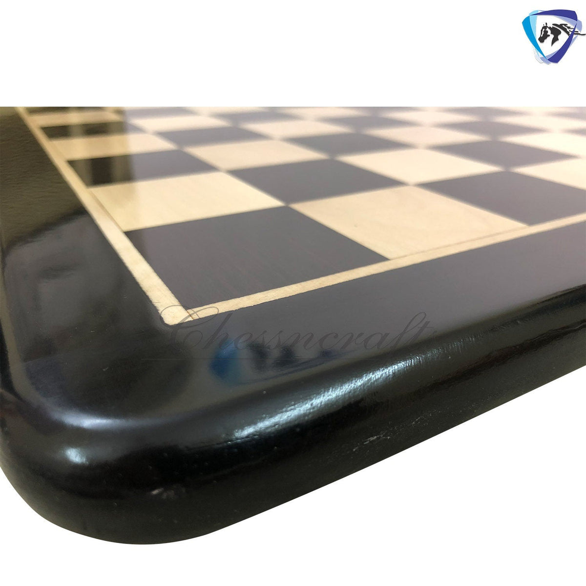 21" & 19" Ebony wood chess board Square: 55mm and 51 mm Rounded corners and edges Super fine lacquered polish