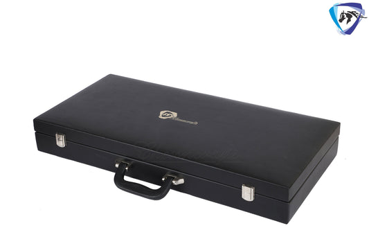 Leatherette Chess Set Briefcase Storage Box Coffer with Fixed Slots for 3.75" - 4" Pieces / Christmas Gift/ Chess Gift