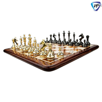 Brass Chess pieces set Modern classic Sleek luxury Collector series King: 3.75"