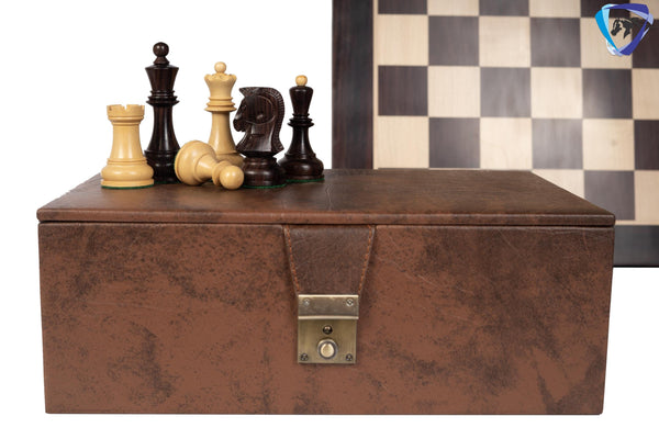 1950 Fischer Dubrovnik Rosewood chess pieces set King-3.8