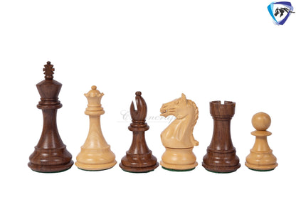 4" Staunton Bud Rosewood/ Padauk Chess pieces Set- Fierce Knight- Weighted 2 Extra queens- wood options - Golden Rosewood & Rosewood