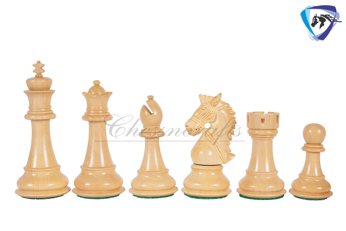 4.5" Bud Rosewood staunton chess pieces set BRIDLE SERIES Weighted w/ extra queens.