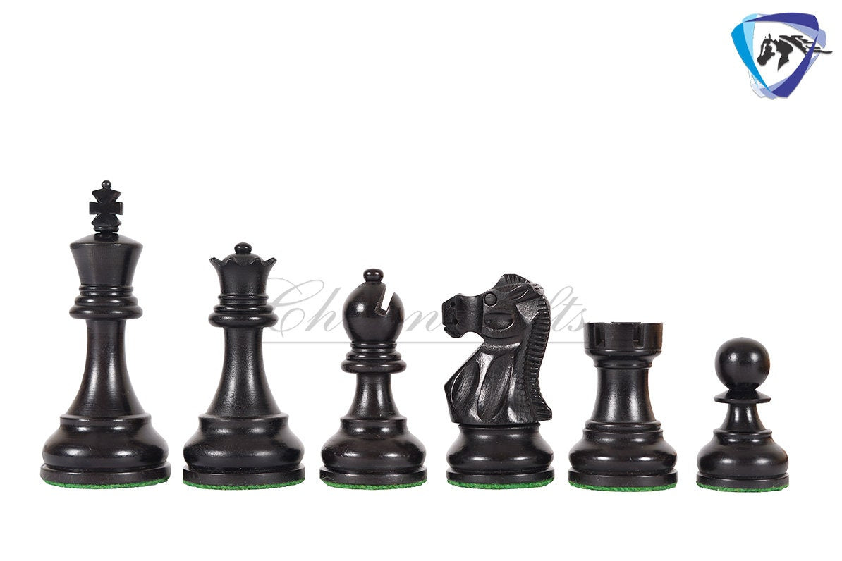3.9" Reykjavik Staunton Chess pieces Set in Ebonized Boxwood- Weighted - 1972 Bobby Fischer Spassky championship chess 19" CHESS BOARD & BOX COMBO(optional)