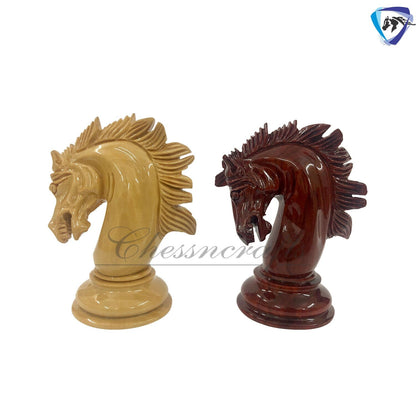 4.4" Bud Rosewood Chess Pieces Set St. Petersburg / Savano Series Luxury Artisan Padauk chess Set Weighted Extra queens- 4Q Weighted