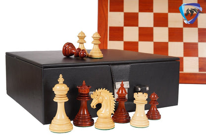 4.5" Staunton Bud Rosewood Chess pieces Set- CYRUS Series-Weighted -Extra queens + 21" Bud Rosewood chess Board + Storage Box COMBO