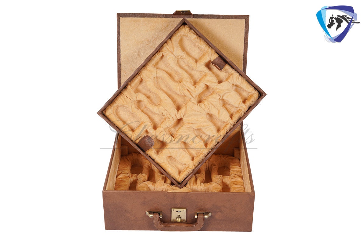 4.5" Staunton Bud Rosewood Chess pieces Set- Luxury KING ARTHUR-Triple Weighted + 21" Bud Rosewood Chess Board(55mm) + Leather Storage Box