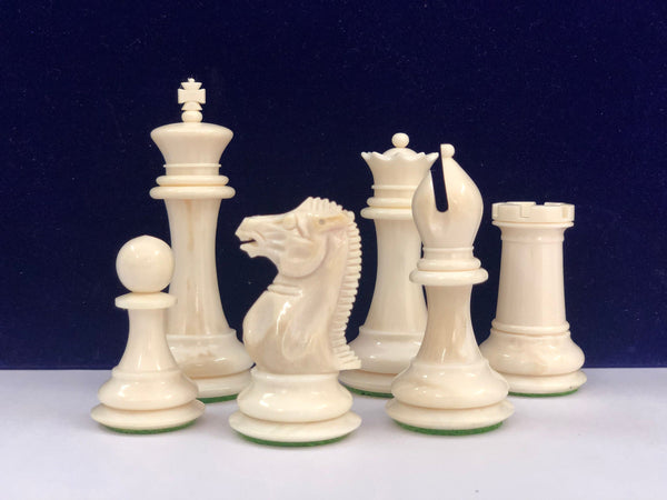 1849 Reproduced COOKE JACQUES chess Pieces set Camel Bone Staunton king 3.75