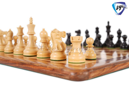3.9" Reykjavik Staunton Chess pieces Set in Ebonized Boxwood- Weighted - 1972 Bobby Fischer Spassky championship chess 19" CHESS BOARD & BOX COMBO(optional)