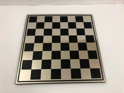 Metal chess Set Unique NEW YORK SKYLINE design Aluminium 14" Chess Board- Black Silver Gold.