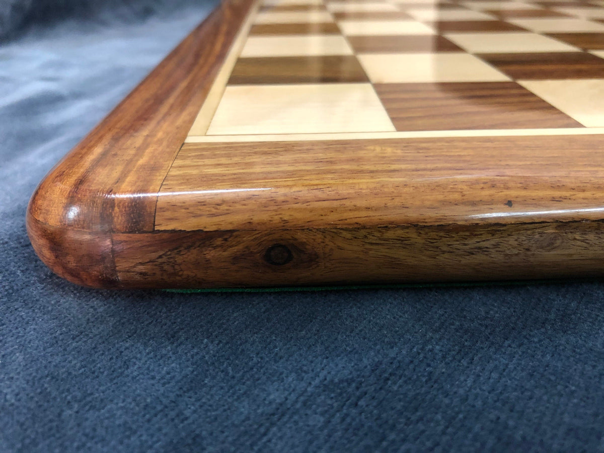 19" wooden chess board with Rounded corners and edges- Super fine smooth polish- Golden Rosewood & Maplewood- square 51mm