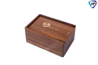 King: 3" & 3.75" Tournament Golden Rose wood chess pieces set German knight + Sheesham wood storage box