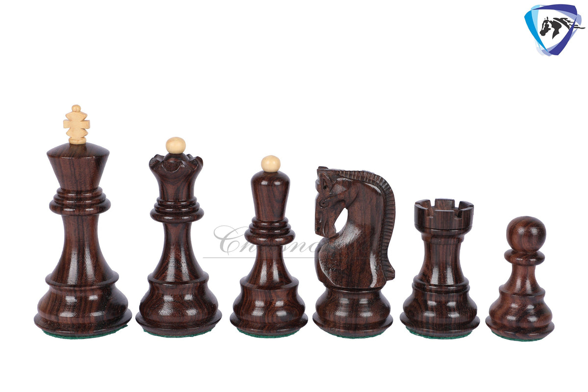 Russian Zagreb Chess Pieces Set in Rosewood & Boxwood King 3.9" Weighted  2 Extra Queens reproduced