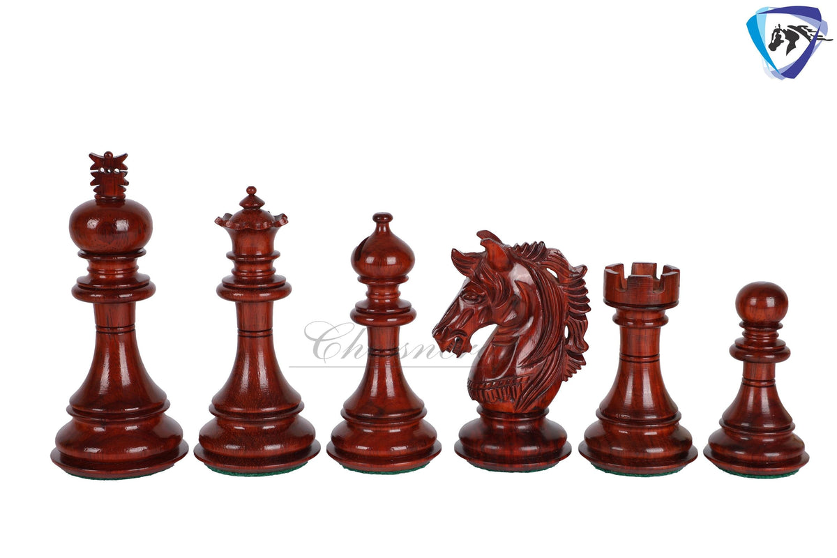 4.5" Luxury Staunton Ebony wood & Boxwood Chess pieces Set- Alexander Luxury- Triple Weighted 2 Extra queens- ONLY CHESS PIECES