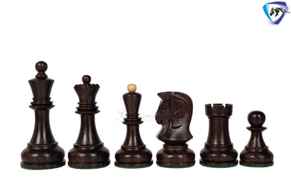 1950 Fischer Dubrovnik Rosewood chess pieces set King-3.8" + 21" Rosewood chess board + Leather Storage box-Luxury