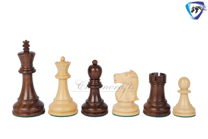 3.75" Fischer-Spassky Chess Pieces set in Golden Rosewood(sheesham) 1972 World Championship Chessmen + 19" Chess Board Sheeshamwood SQ:51MM