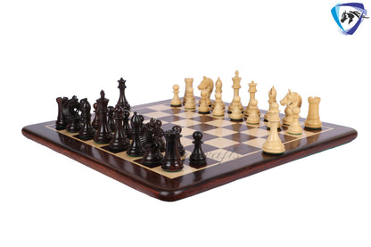 4.2" Rosewood Staunton Chess Pieces Set-EXCALIBUR Weighted + 21" Rosewood Chess Board + Leather chess Storage Box