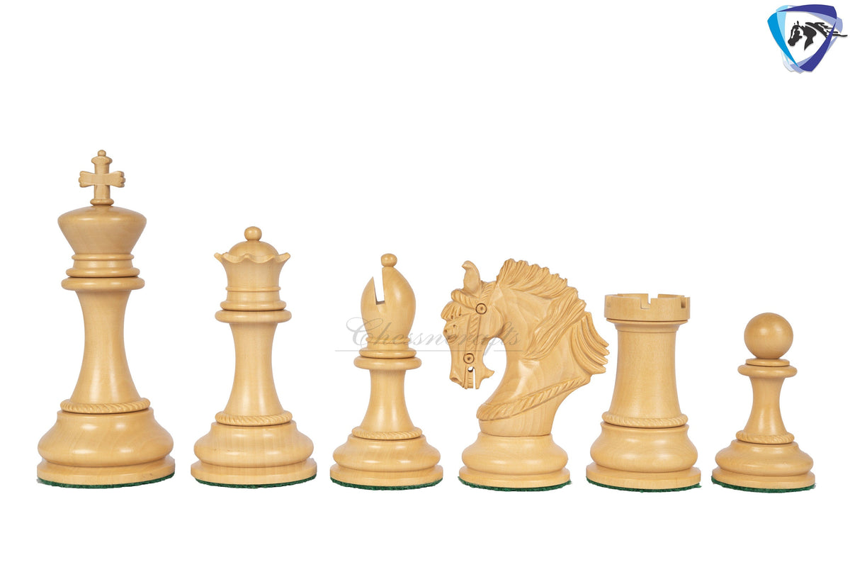4.5" Staunton Ebonywood Chess pieces Set- Luxury KING ARTHUR+ 23" Luxury Ebonywood Chess Board(60mm) + Leather Storage Box for chess men