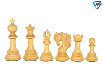 4.5" Staunton Bud Rosewood Chess pieces Set- BENEVENTO - Triple Weighted + 21" Bud Rosewood Chess Board  + Leatherette storage Box.
