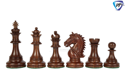 4.4" Staunton Rosewood Chess Pieces Set in LUXURY BRIDLE SERIES + 21" Rosewood chess board(55mm) + Leatherette storage box.