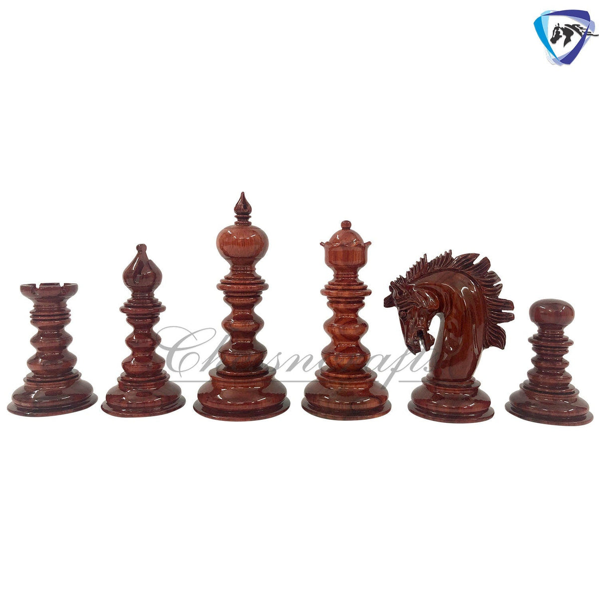 4.4" Staunton Ebony wood / Bud Rosewood Chess pieces Set- St. Petersburg-Savano Luxury Artisan Series- Heavy Weighted 2 Extra queens