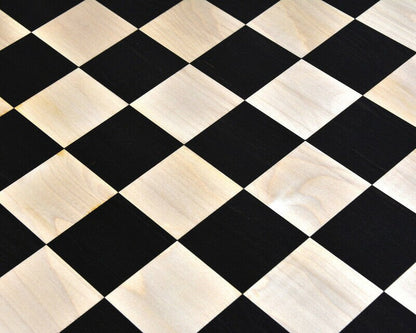 IMPERFECT 21" and 23" Ebony wood & Maple wood flat chess board 60mm square Rosewood border Handcrafted big size chess board. SQ: 55mm and 60mm (Copy)