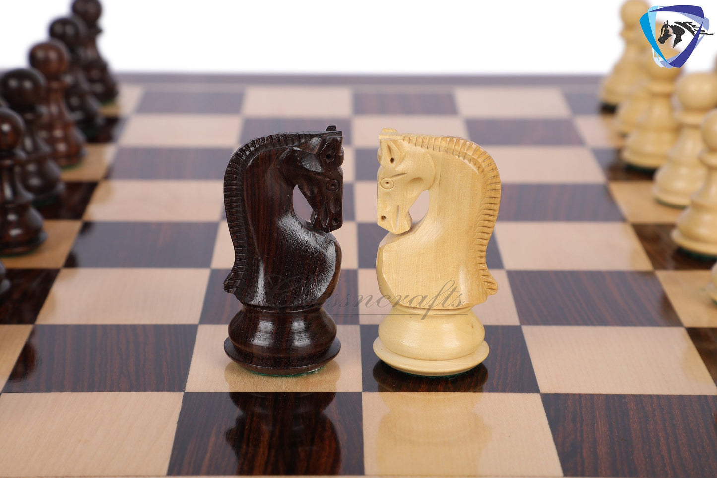 Russian Zagreb Chess Pieces Set in Rosewood & Boxwood King 3.9" Weighted  2 Extra Queens reproduced