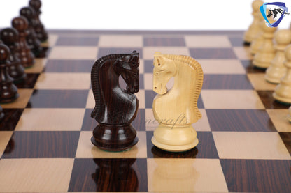 Russian Zagreb Chess Pieces Set in Rosewood & Boxwood King 3.9" Weighted  2 Extra Queens reproduced