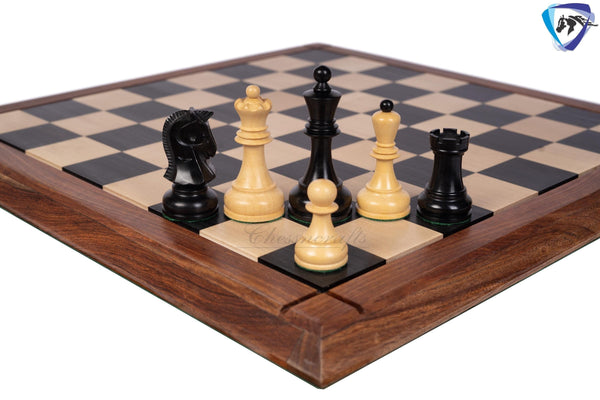 1950 Fischer Dubrovnik Ebonywood chess pieces set King-3.8