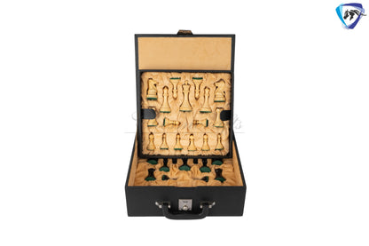 3.9" Reykjavik Staunton Chess pieces Set in Ebonized Boxwood- Weighted - 1972 Bobby Fischer Spassky championship chess 19" CHESS BOARD & BOX COMBO(optional)