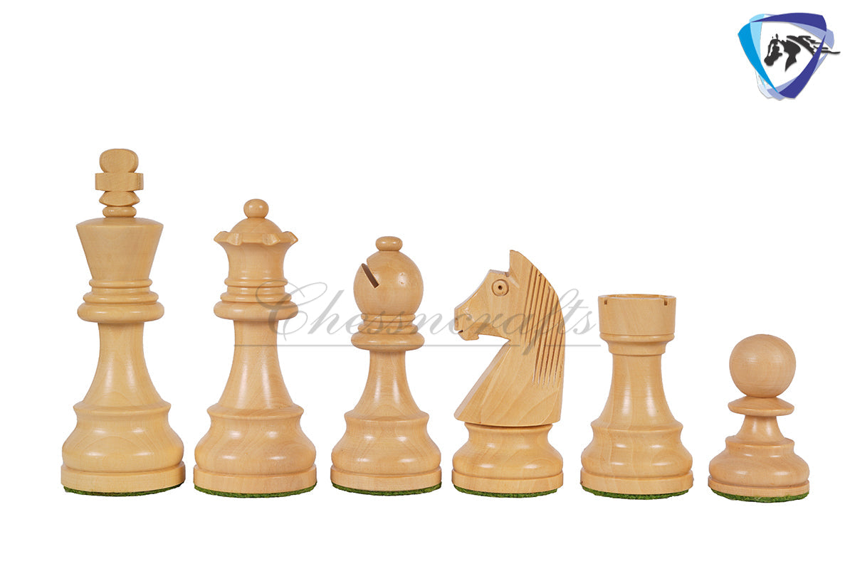 King: 3" & 3.75" Tournament Golden Rose wood chess pieces set German knight + Sheesham wood storage box
