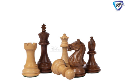 4" Staunton Bud Rosewood/ Padauk Chess pieces Set- Fierce Knight- Weighted 2 Extra queens- wood options - Golden Rosewood & Rosewood