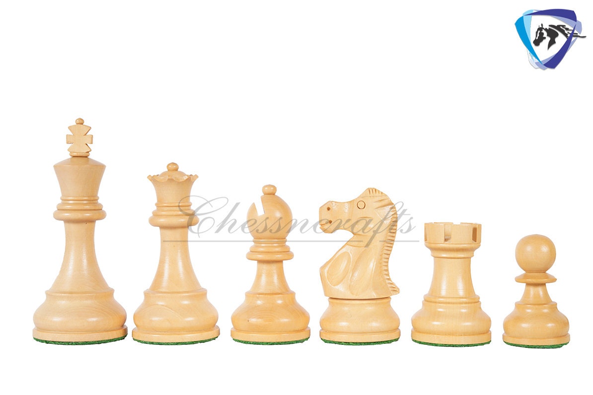3.9" Reykjavik Staunton Chess pieces Set in Ebonized Boxwood- Weighted - 1972 Bobby Fischer Spassky championship chess 19" CHESS BOARD & BOX COMBO(optional)