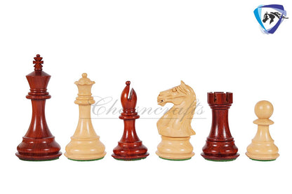 4" Staunton Bud Rosewood/ Padauk Chess pieces Set- Fierce Knight- Weighted 2 Extra queens- wood options - Golden Rosewood & Rosewood