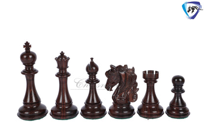 4.5" Luxury Staunton Rosewood Chess pieces Set- SPARTAN series + 21" Rosewood chess board(55MM) + Leatherette storage box for chess men