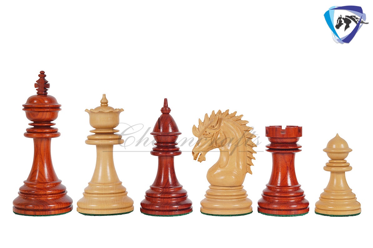 4.5" Staunton Bud Rosewood Chess pieces Set- CYRUS Series-Weighted -Extra queens + 21" Bud Rosewood chess Board + Storage Box COMBO