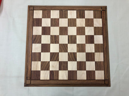 23" & 21" Golden Rosewood chess board special TAPERED design with MATTE Velvet polish DRUEKE style chess board