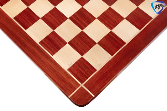 21" and 23" Red Bud Rose wood & Maple wood flat chess board 60mm square CROSS border Handcrafted big size giant chess board.