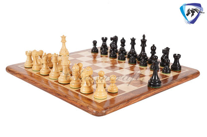 3.9" Reykjavik Staunton Chess pieces Set in Ebonized Boxwood- Weighted - 1972 Bobby Fischer Spassky championship chess 19" CHESS BOARD & BOX COMBO(optional)