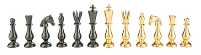 Brass Chess pieces set classical Sleek luxury Collector series King: 3.5" antique collector series Free storage box
