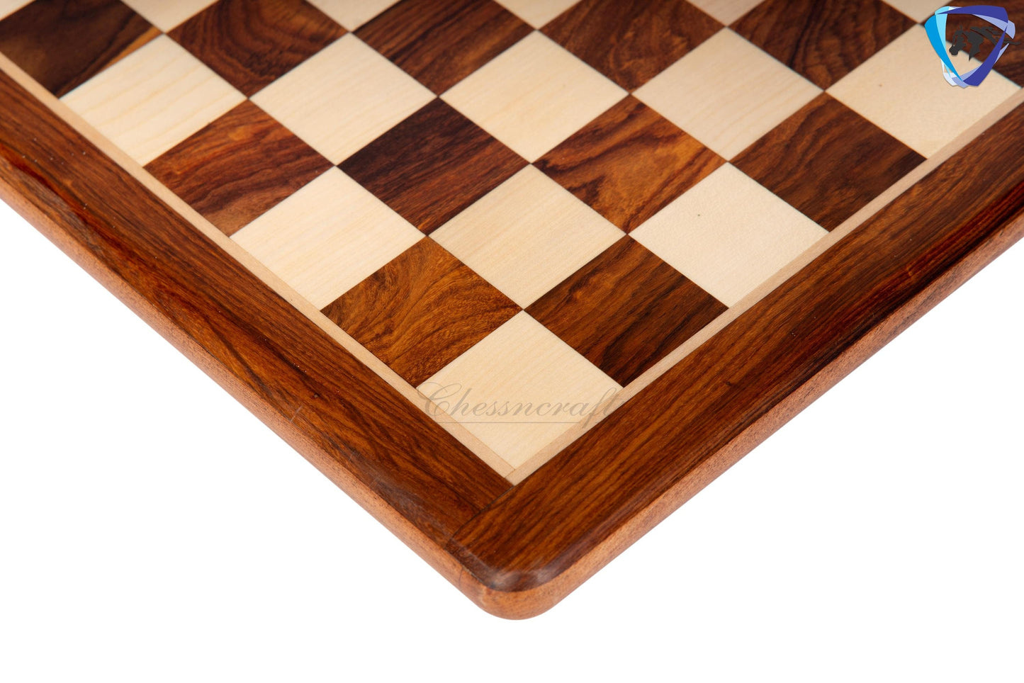 17" wooden(sheesham) flat chess board Rounded corners and edges Super fine smooth polish- Golden Rosewood & Maplewood.