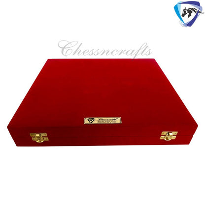 Solid Brass carving classic Chess set- 100% brass Slim chess men hand carved with velvet storage box