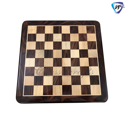 21" and 23" Rose wood & Maple wood flat chess board Round corners and edges Square 55mm and 60 mm Handcrafted big size giant chess board.