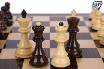 Russian Zagreb Chess Pieces Set in Rosewood & Boxwood King 3.9" Weighted  2 Extra Queens reproduced